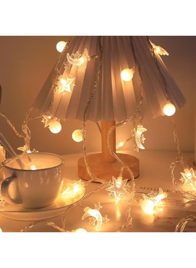 10-LED Ramadan Decorative String Light with Stars - Image 1